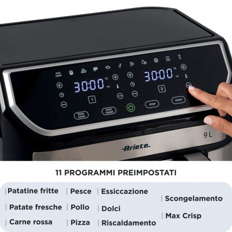Аэрогриль Ariete 00C462500AR0 8л, 2 чаши, титаниум-2