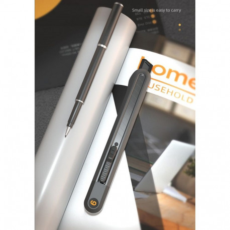 Технический нож "Home Series Black" Deli HT4009 ширина лезвия 9мм, эксклюзивный дизайн, корпус из высококачественного софттач пластика-2