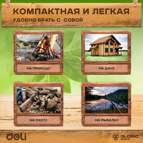Садовая пила складная Deli DL6006 180мм, сталь 65MN, шаг зубьев 7 TPI, обрезиненая ручка, шлифовка зубов с 3-х сторон, двухрядное распределение кромок-11