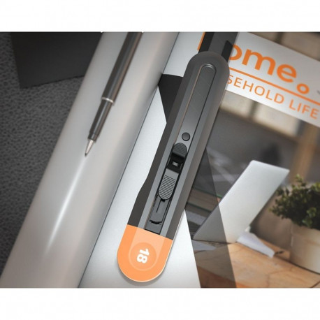 Набор технических ножей "Home Series Gray" Deli HT4003C (ножи 9мм+18мм+Т-образный), эксклюзивный дизайн, корпус из высококачественного софттач пластика-9