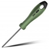 Крестовая отвертка "Home Series Green" Deli HT1203L PH0x75мм Эксклюзивный дизайн, рукоятка из высококачественного софттач пластика