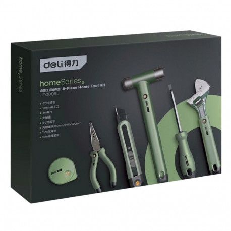 Набор ручного инструмента Deli "Home Series Green" Deli HT0008L 6 предметов-9