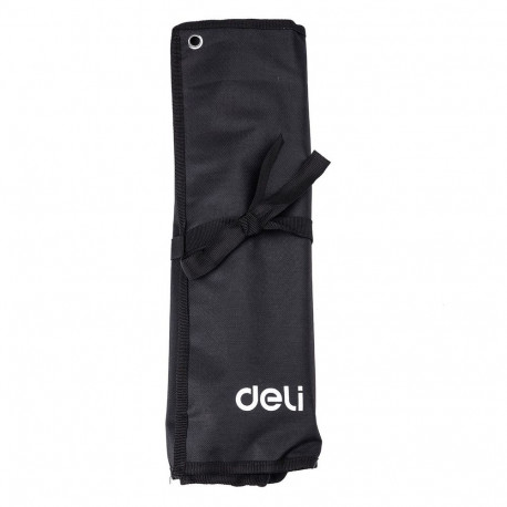 Набор комбинированных гаечных ключей 14 шт Deli DL130014B размеры 10,11,12,13,14,16,17,18,19,21,24,27,30,32мм, матовая хромированная поверхность, чехол из ткани Оксфорд-2