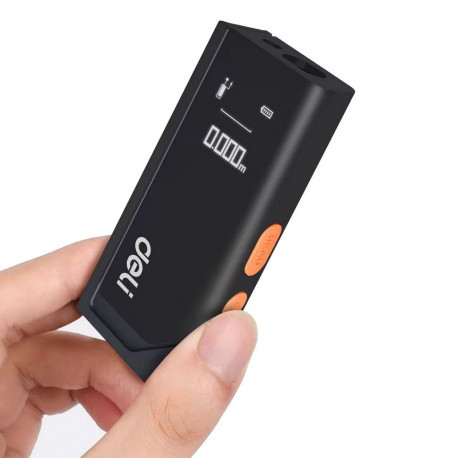 Лазерный дальномер "Home Series Black" Deli DL331150 диапазон измерений 0,05~50м, точность измерения ±3мм, 370 мАч, OLED дисплей, Type-C, вес 48 грамм, эксклюзивный дизайн-1