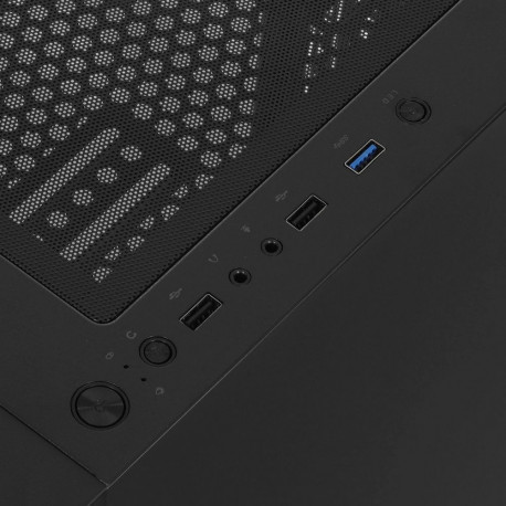 Корпус SOEYI «AX8-B20 SOEYI ATX case with black coating front panel with flat bigger mesh, without»-6