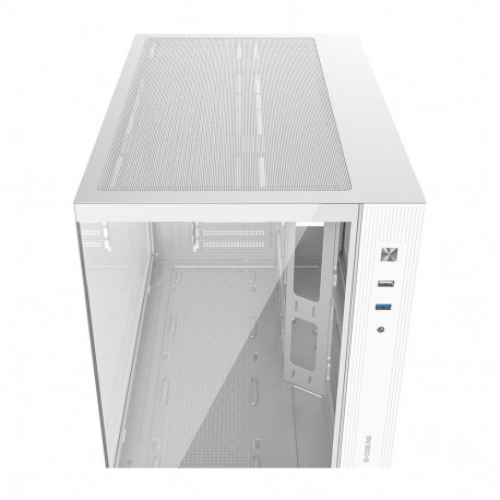Корпус Case ID-Cooling VIEW 500 White mATX/win TG/ no fan/ Gen2 Type C/ CPU 162mm/ GPU 407mm/ no PSU-5