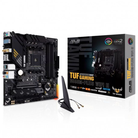 Материнская плата ASUS TUF GAMING B550M-PLUS WIFI II AM4 mATX 4xDDR4 2xPCIEx16 PCIEx1 2xM.2 USB-C DP HDMI 2.5GLAN Wi-Fi 6 (305705) {10}