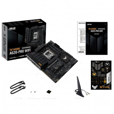 Материнская плата ASUS TUF GAMING A620-PRO WIFI AM5 ATX 4xDDR5 2xPCIEx16 2xPCIEx1 2xM.2 USB-C HDMI DP 2.5GLAN Wi-Fi 6-8