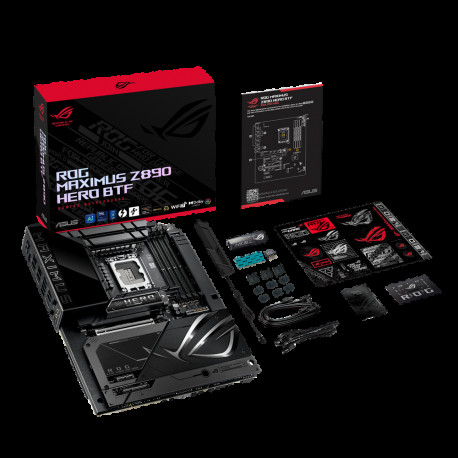 Материнская плата ASUS ROG MAXIMUS Z890 HERO BTF LGA1851 ATX 4хDDR5 PCIEx16 PCIEx4 PCIEx1 6xM.2 2xThunderbolt USB-C HDMI 2.5GLAN 5GLAN Wi-Fi 7-16
