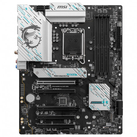 Материнская плата MSI B760 GAMING PLUS WIFI DDR4 B760, LGA1700, 4*DDR4, 5*PCIEx16, 2*M.2, 2*TypeC, 2*USB3.2Gen2, 2*USB3.2Gen1, 8*USB2.0, 4*SATA3.0, 2.5G, DP, HDMI, ATX, RTL-1