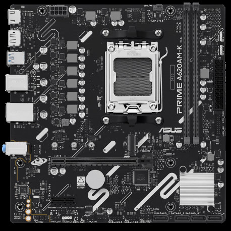 Материнская плата ASUS PRIME A620AM-K AM5 mATX 2xDDR5 PCIEx16 PCIEx1 M.2 DP HDMI GLAN-1
