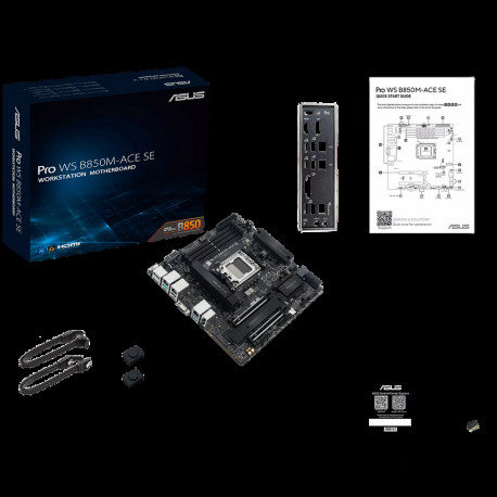 Материнская плата ASUS PRO WS B850M-ACE SE AM5 mATX 4xDDR5 2xPCIEx16 2xM.2 2хUSB-C DP HDMI VGA 10GLAN 2.5GLAN-7