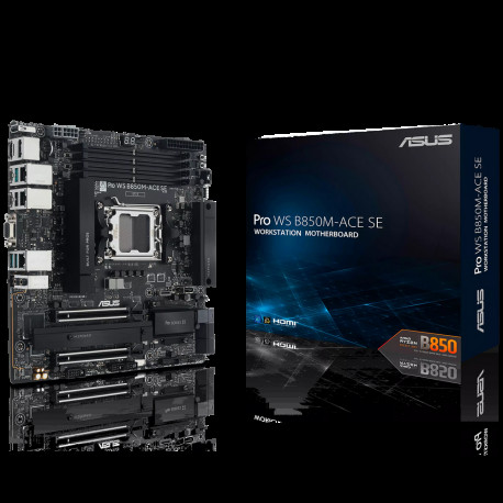 Материнская плата ASUS PRO WS B850M-ACE SE AM5 mATX 4xDDR5 2xPCIEx16 2xM.2 2хUSB-C DP HDMI VGA 10GLAN 2.5GLAN