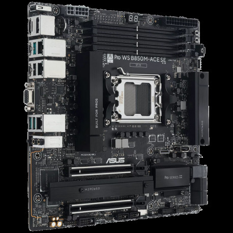 Материнская плата ASUS PRO WS B850M-ACE SE AM5 mATX 4xDDR5 2xPCIEx16 2xM.2 2хUSB-C DP HDMI VGA 10GLAN 2.5GLAN-4
