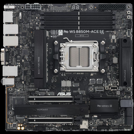Материнская плата ASUS PRO WS B850M-ACE SE AM5 mATX 4xDDR5 2xPCIEx16 2xM.2 2хUSB-C DP HDMI VGA 10GLAN 2.5GLAN-1