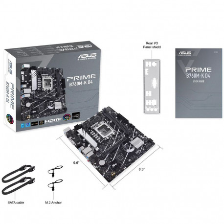 Материнская плата ASUS PRIME B760M-K D4 LGA1700 mATX 2xDDR4 PCIEx16 2xPCIEx1 2xM.2 HDMI VGA 2.5GLAN-6
