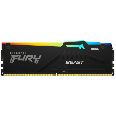Модуль памяти Kingston 32GB DDR5 5200 DIMM FURY Beast RGB XMP Gaming Memory KF552C40BBA-32 Non-ECC, CL40, 1.25V, 2RX8 40-40-40 288-pin 16Gbit, RTL