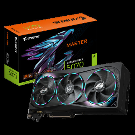 Видеокарта Gigabyte RTX5070 MASTER 12GB GDDR7 192bit 3xDP HDMI 3FAN RTL