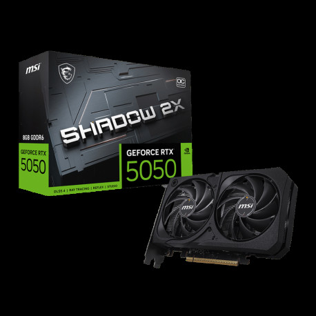 Видеокарта MSI RTX5050 SHADOW 2X OC 8GB GDDR6 128bit 3xDP HDMI 2FAN RTL