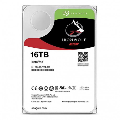 Жесткий диск Seagate IronWolf NAS ST16000VN001 16TB 3.5" SATA 6Gb/s, 7200rpm, 256MB, 24x7, Bulk-1