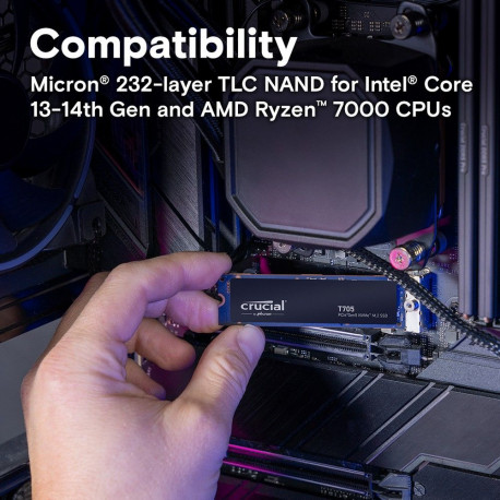 Твердотельный накопитель SSD Crucial T705 2TB PCIe Gen5 NVMe M.2 SSD CT2000T705SSD3-5