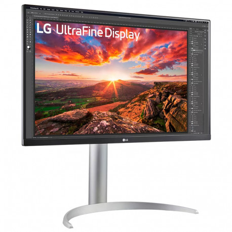 Монитор 27" LG 27UP850K-W IPS, 3840x2160, 60Hz, 5ms, 400сd/m, 1200:1, HDR10 | 2xHDMI(2.0), DP(1.4), Type-C(PD-90W), 2xUSB3.0 | HAS, Swivel, ExPSU, Speakers, Vesa 100, Black/Silver-1