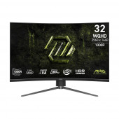 Монитор 31.5" MSI MAG 325CQPF E18 Curved Rapid VA, 2560x1440, 180Hz, 0,5ms, 300сd/m, 3500:1, HDR | 2xHDMI(2.0b), DP(1.4a) | HAS, Swivel, ExPSU, , Vesa 100, Black